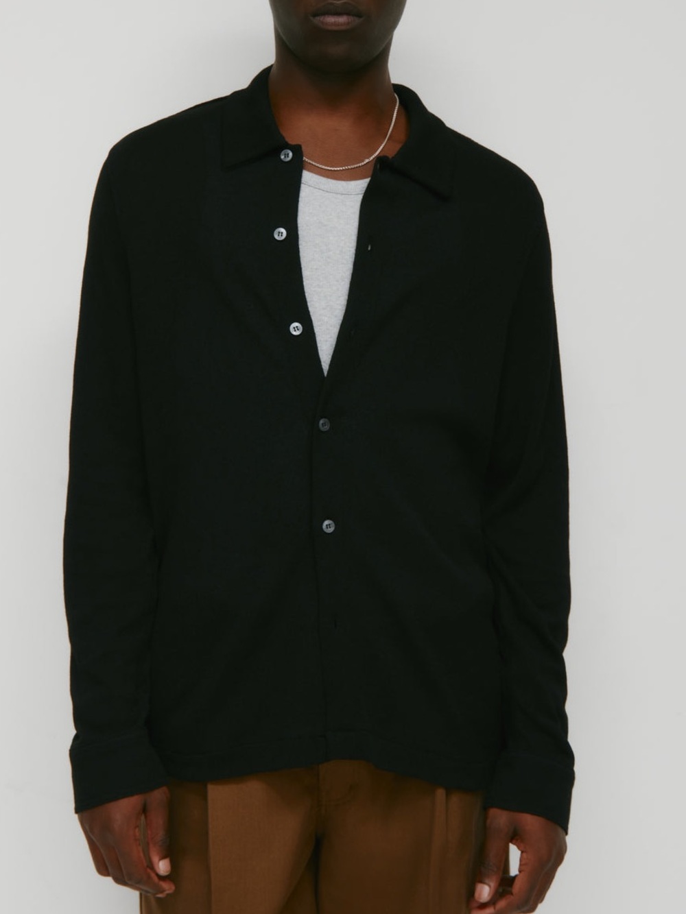 KOTN | Luxor Jersey 100% Organic Cotton Knit Button-Up Shirt Size Small